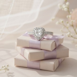 Kalp Tasarım Ayarlanabilir Kadın Yüzük | Antialerjik Çelik Takı - Zirkon Taşlı Gümüş Renk