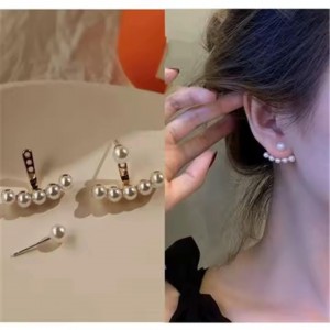 Toptan Paslanmaz Çelik Kadın Küpe - Gümüş Renk İnci Detaylı Minimal Model Toptan Paslanmaz Çelik Kadın Küpe - Gümüş Renk İnci Detaylı Minimal Model