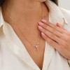 Zirkon Taşlı Kelebek Tasarım Rose-Gold Kararmaz Kolye
