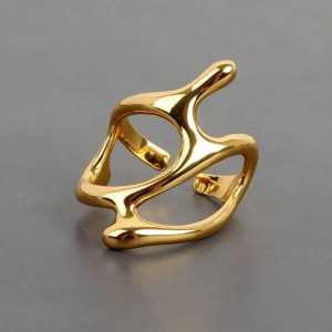 Geometrik Yüzük, Her Parmağa Ayarlanabilir Tasarım | Gold Renk