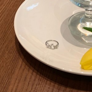 Modern Kelebek Tasarım Ayarlanabilir Yüzük | Gümüş Renk
