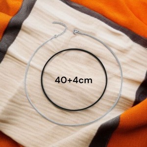 Gümüş Kaplama Çelik Küp Zincir Kolye – 1.4 mm Kalınlık, 40+4 cm Ayarlanabilir Uzunluk