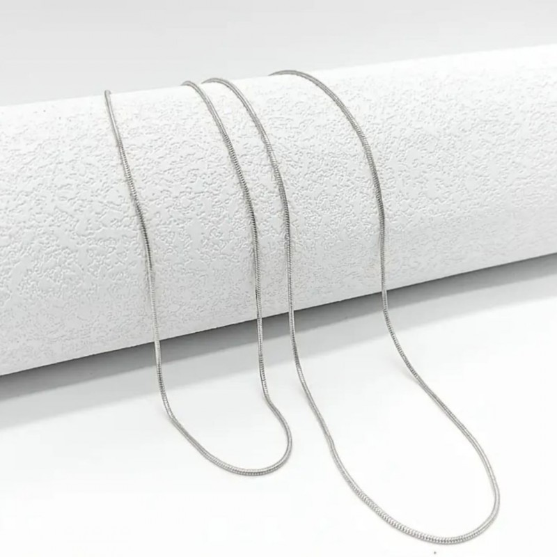 Gümüş Kaplama Çelik Küp Zincir Kolye – 1.4 mm Kalınlık, 40+4 cm Ayarlanabilir Uzunluk Gümüş Kaplama Çelik Küp Zincir Kolye – 1.4 mm Kalınlık, 40+4 cm Ayarlanabilir Uzunluk