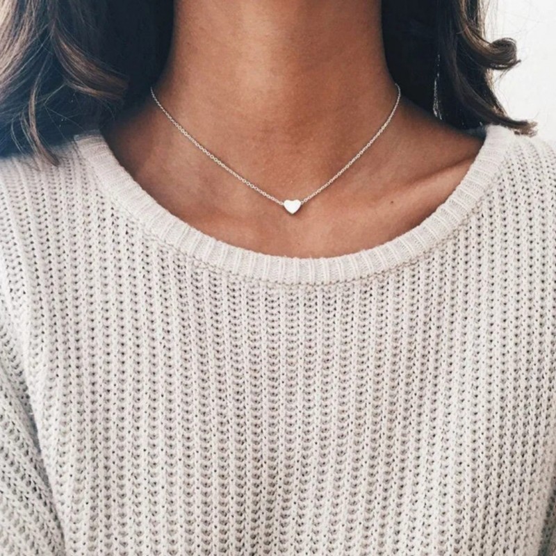Minimalist Tasarım Kolp Kolye - Gümüş Kapalama