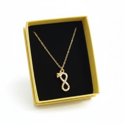 Taşlı Sonsuzluk Yıldız Figürlü Gold Kolye (Özel Kutulu) Taşlı Sonsuzluk Yıldız Figürlü Gold Kolye (Özel Kutulu)