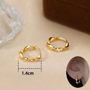 Çelik Gümüş Renk 1.5 Cm Burgulu Halka Küpe | Kararmaz Anti Alerjik Çelik Gümüş Renk 1.5 Cm Burgulu Halka Küpe | Kararmaz Anti Alerjik