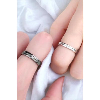 Kalp Atışı Ritimli Çift Yüzüğü | Özel Tasarım Sevgili Yüzüğü