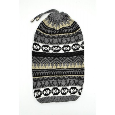 Şık Kilim Deseni Büzgülü Erkek Yün Bere Gri Şık Kilim Deseni Büzgülü Erkek Yün Bere Gri