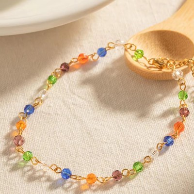 Renkli Kristal Boncuk Halhal Renkli Kristal Boncuk Halhal