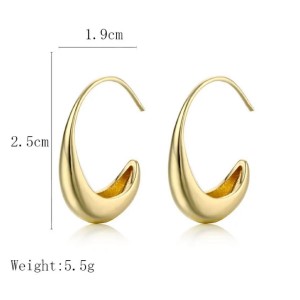 Çelik Pirinç Halka C Küpe Gold -Günlük ve Spor Tarz-2.5 cm Boyut Çelik Pirinç Halka C Küpe Gold -Günlük ve Spor Tarz-2.5 cm Boyut