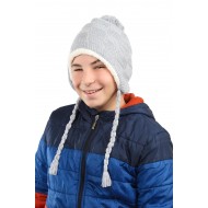 3-5 Yaş Erkek Çocuklar İçin Ponponlu Kulaklı Bere - Sevimli ve Sıcak Kış Aksesuarı