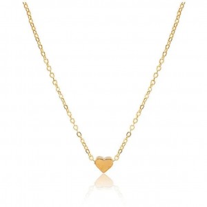 Zarif ve Şık Minimal Altın Kaplama Çelik Kalp Kolye