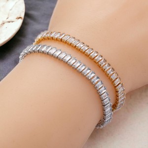 Gümüş Kaplama Kararmaz Çelik Su Yolu Bileklik - Zarif ve Kararmaz Takı