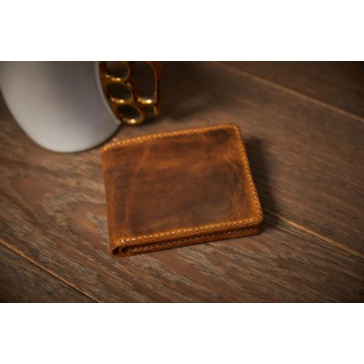 Taba Renk Gerçek Deri Erkek Cüzdanı | Özel Gravür İmkanı