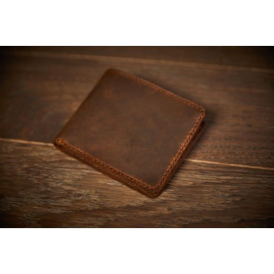 Hakiki Deriden El Yapımı Kahverengi Erkek Cüzdanı | Kişiye Özel Gravür Seçeneği 