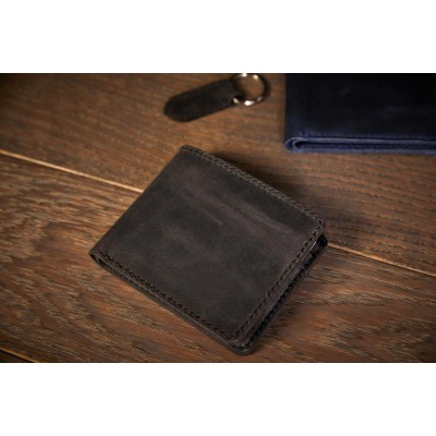 Hakiki Deri Siyah Erkek Cüzdanı | Özel Gravür İmkanı