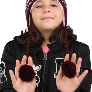 Sevimli Ponponlu Kulaklı Bere - Çocuklarınızın Kışın Vazgeçilmezi