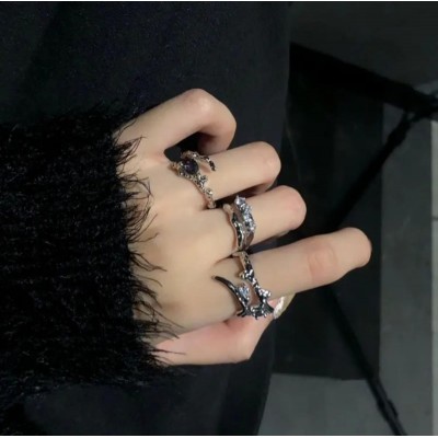 3'lü Modern Vintage Yüzük Seti 