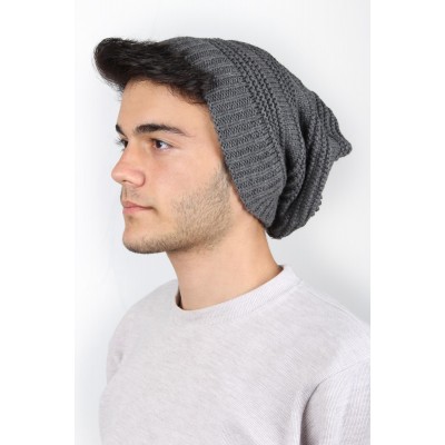 Koyu Gri Erkek Yün Bere - Soğuk Havalara Karşı Mükemmel Koruma