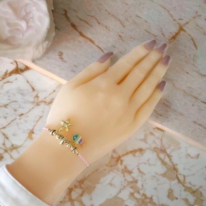 Deniz Tutkunları İçin Ayarlanabilir İp Asansörlü Deniz Yıldızı ve Balık Obje Pandora Bileklik | Pembe Renk Deniz Tutkunları İçin Ayarlanabilir İp Asansörlü Deniz Yıldızı ve Balık Obje Pandora Bileklik | Pembe Renk