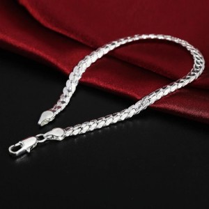Paslanmaz Çelik Unisex İtalyan Zincir Bileklik - Modern ve Şık Tasarım - 25 cm Uzunluk