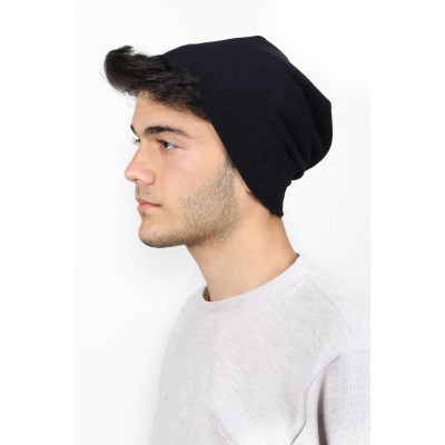 Şık ve Sıcak Tutucu Lacivert Polar Erkek Basic Bere - Soğuk Havalarda Stilinizi Tamamlayın