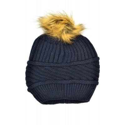 Şık Ponponlu Bayan Yün Bere Lacivert - Soğuk Havalara Tarzınızı Ekleyin Şık Ponponlu Bayan Yün Bere Lacivert - Soğuk Havalara Tarzınızı Ekleyin