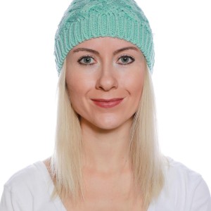 Şık Bayan Ponponlu Yün Bere Yünü - Sıcak ve ModernTasarım - Turkuaz Renk  