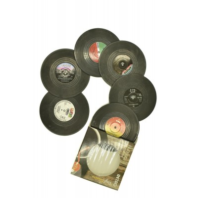 Retro Plak Tasarım Bardak Altlıkları Yabancı Klasik 