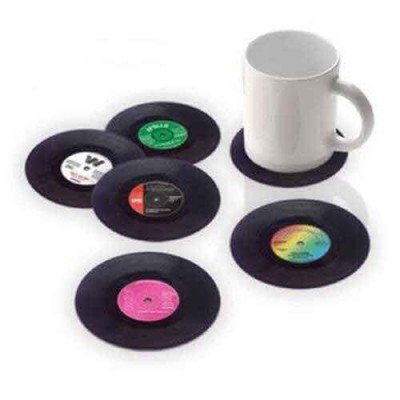 Retro Plak Tasarım Bardak Altlıkları Yabancı Klasik  Retro Plak Tasarım Bardak Altlıkları Yabancı Klasik