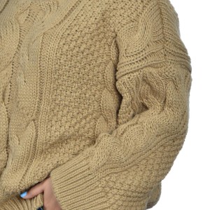 Salaş Model Bayan Yün Kazak Vizon