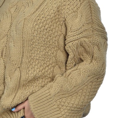 Salaş Model Bayan Yün Kazak Vizon