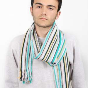 Triko Erkek Çizgili Atkı Triko Erkek Çizgili Atkı