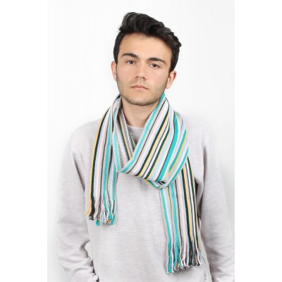 Triko Erkek Çizgili Atkı