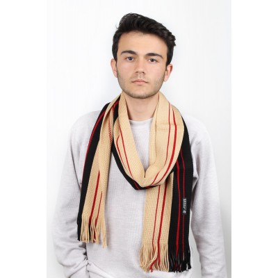 Triko Erkek Çizgili Atkı