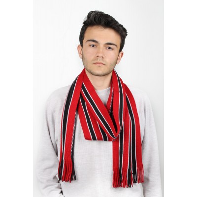Triko Erkek Çizgili Atkı