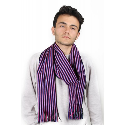 Triko Erkek Çizgili Atkı