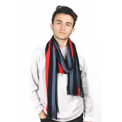 Triko Erkek Çizgili Atkı