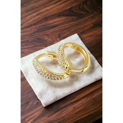 Zirkon Taşlı Çelik Küpe VIP Seri | Lüks ve Zarif Takı Tasarımı 