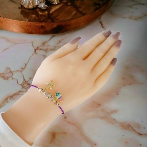Deniz Esintisi Ayarlanabilir İp Asansörlü Pandora Bileklik | Mor Renk Deniz Esintisi Ayarlanabilir İp Asansörlü Pandora Bileklik | Mor Renk
