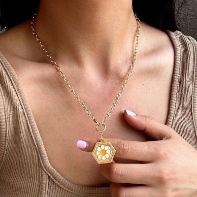 Gold Kaplama Papatya Kolye Gold Kaplama Papatya Kolye