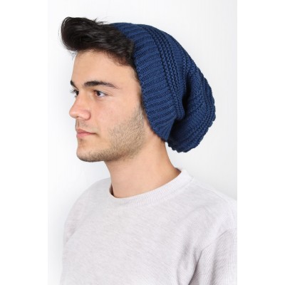 Mavi Erkek Yün Bere - Soğuk Havalara Karşı Mükemmel Koruma