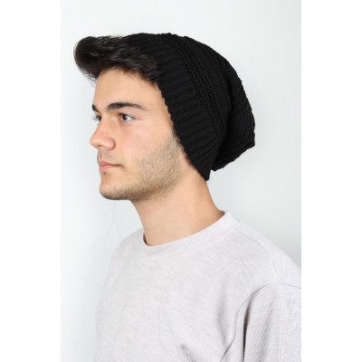 Siyah Erkek Yün Bere - Soğuk Havalara Karşı Mükemmel Koruma